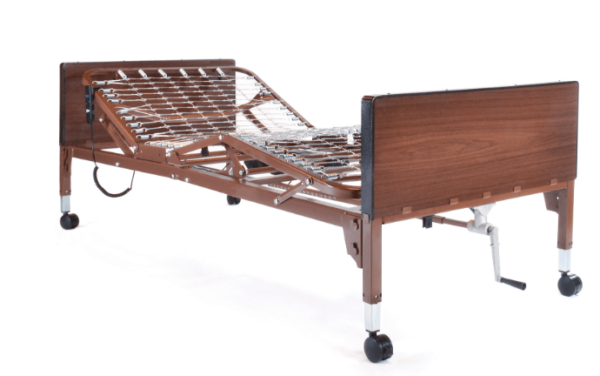 CAMA SEMIELÉCTRICA CON BARANDAS Y COLCHÓN - Imagen 2