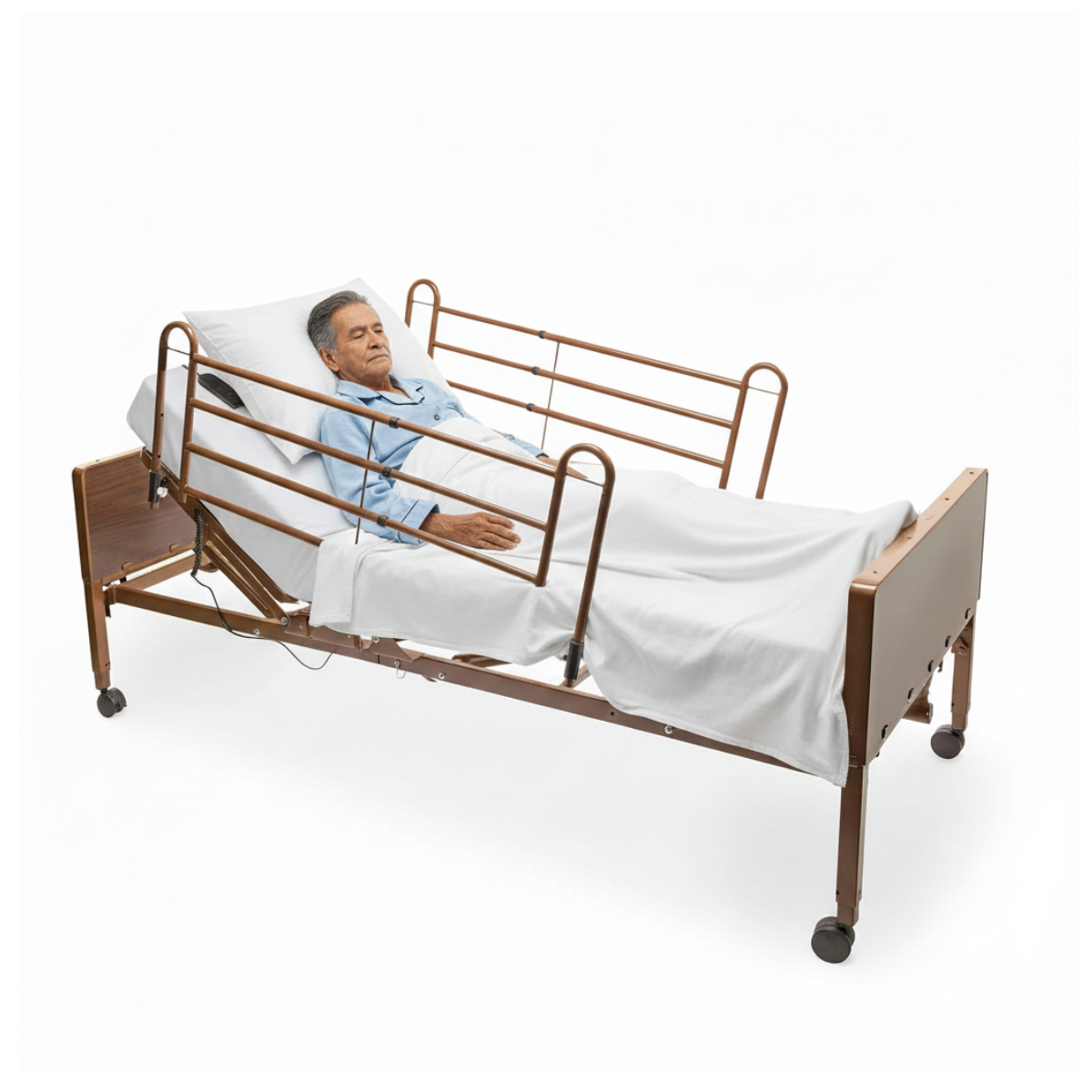 Cama semieléctrica (incluye barandas y colchón) - Imagen 2